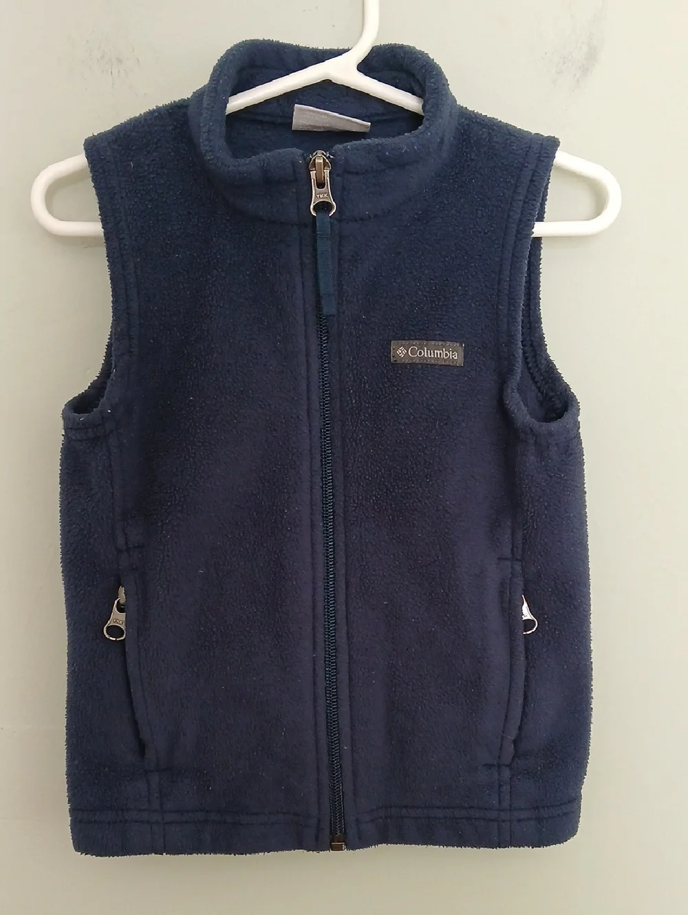 Columbia Kid's Navy Blue Fleece Zip Up Vest Size 4T
